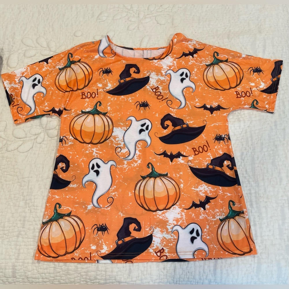 Boo Halloween Witches Pumpkin Ghost Shirt XXL